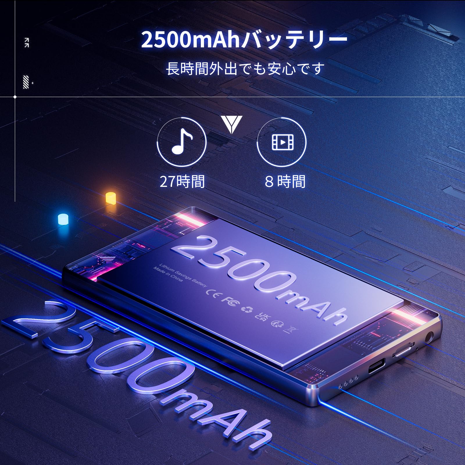 Amazon.co.jp: MECHEN 5インチ MP3プレーヤー 128GB TFカード付き