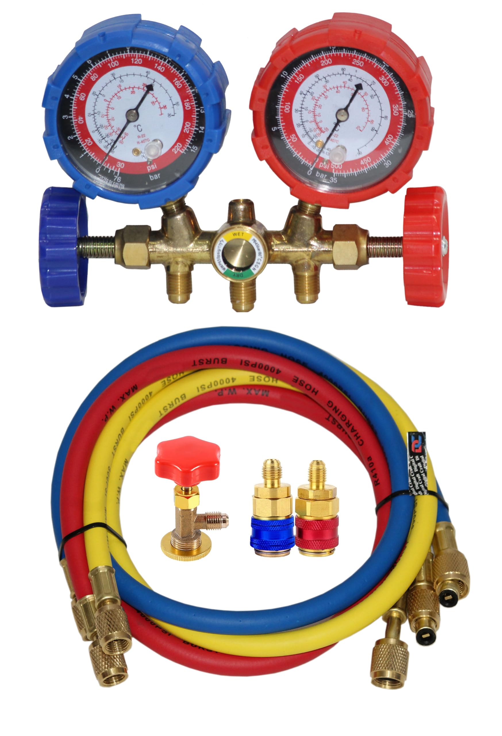 Digital Craft Manifold Gauge Set Air Condition Refrigeration Set Air Conditioning Tools For R12 R22 R404A R134A Manifold Gauge Set,Opener Tap Valve,Small Quick Coupler-image-30