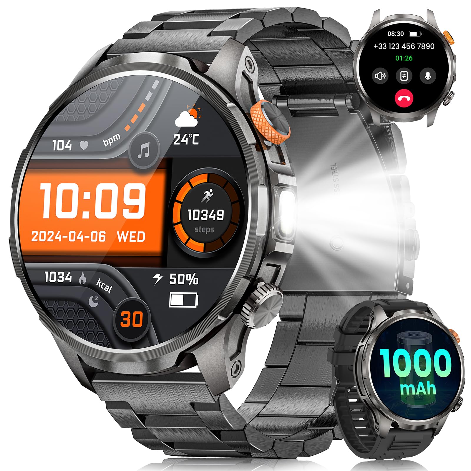 NAIXUES Military Smartwatch