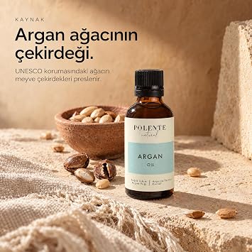 Polente Natural Argan Yağı,%100 Saf ve Doğal, Soğuk Sıkım, 50 ml