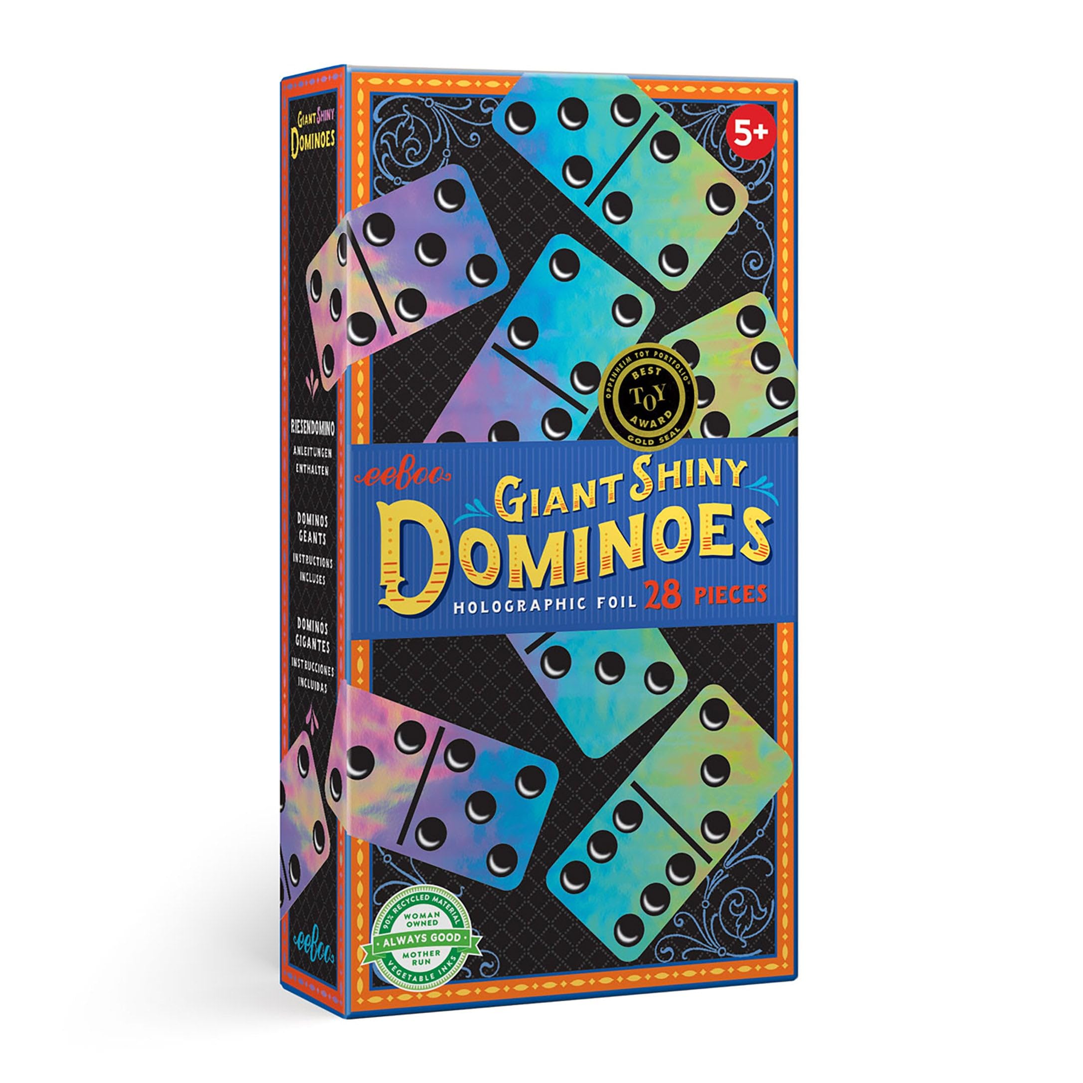 Amazon.com: eeBoo: Giant Shiny Holographic Foil Dominoes, Matching