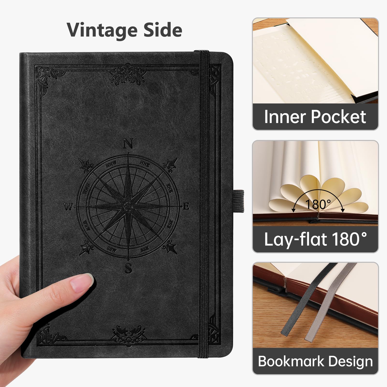 AUTEMPO A5 Blank Journal Notebook, 320 Pages Hardcover Thick Note book with 100 GSM Paper, for Men & Women - Image 2