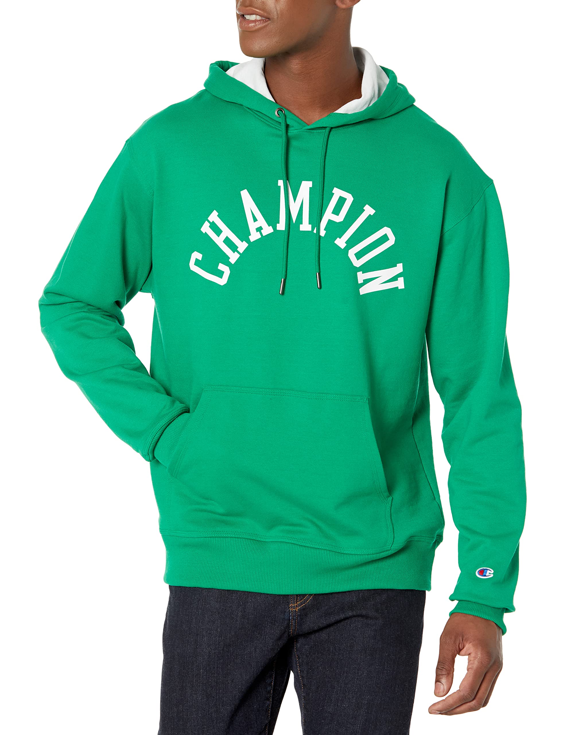 ChampionMen'S Powerblend Fleece Hoodie, Block Arch