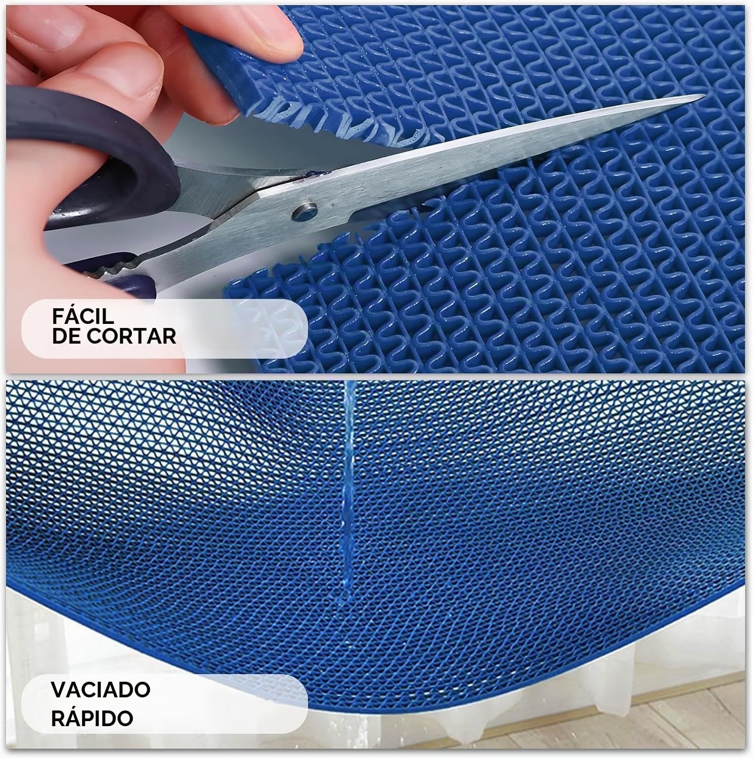 Alfombrilla de drenaje de PVC de 90 x 500 cm de grosor de 5,5 mm, alfombrilla antideslizante, alfombrilla de drenaje de malla de PVC, antideslizante, alfombra de goma para sauna, alfombra