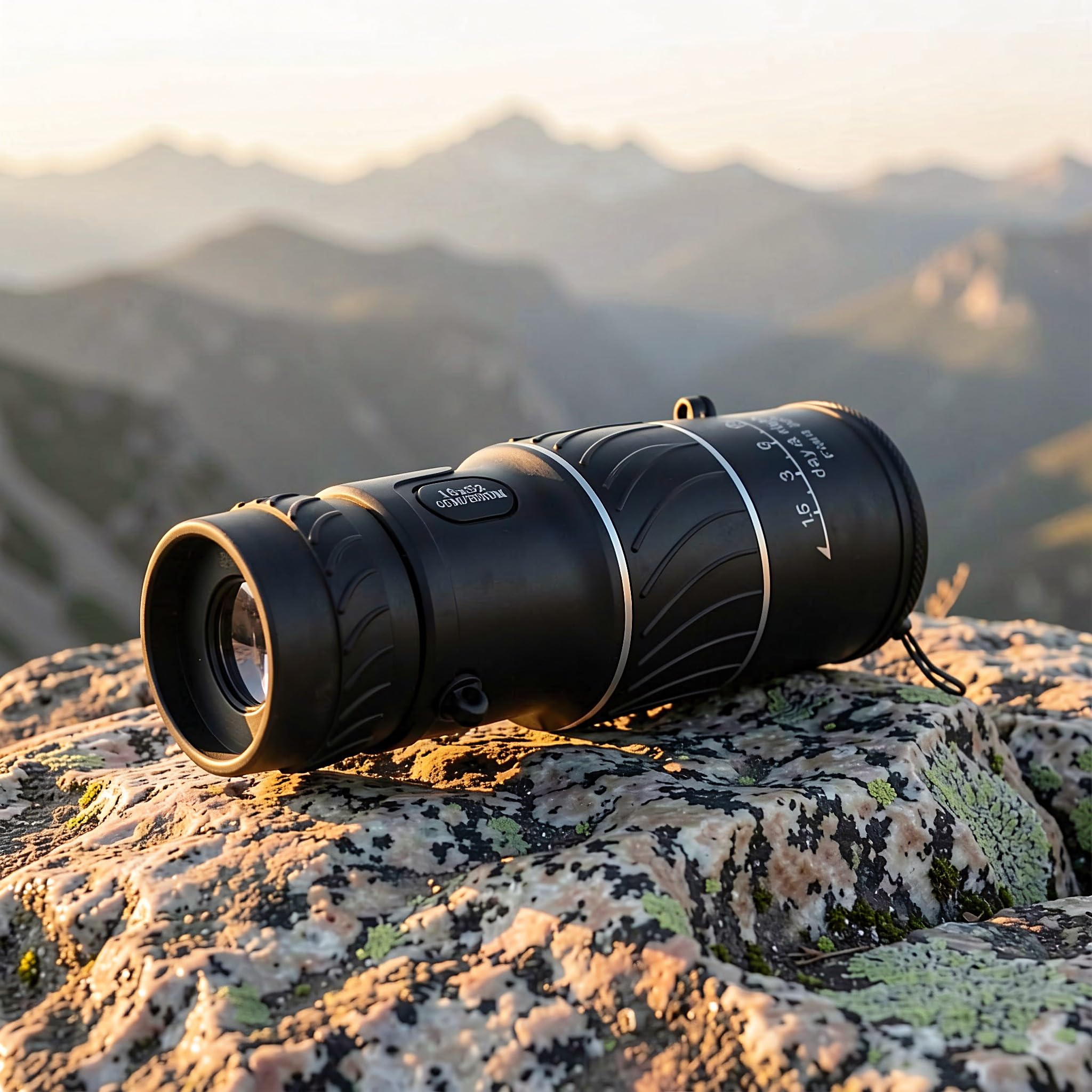 Lurrose Telescopio monocular HD 16x52, telescopio portátil de Alta Potencia | Monocular óptico compacto y portátil para observación de aves, ideal para senderismo, conciertos y viajes.