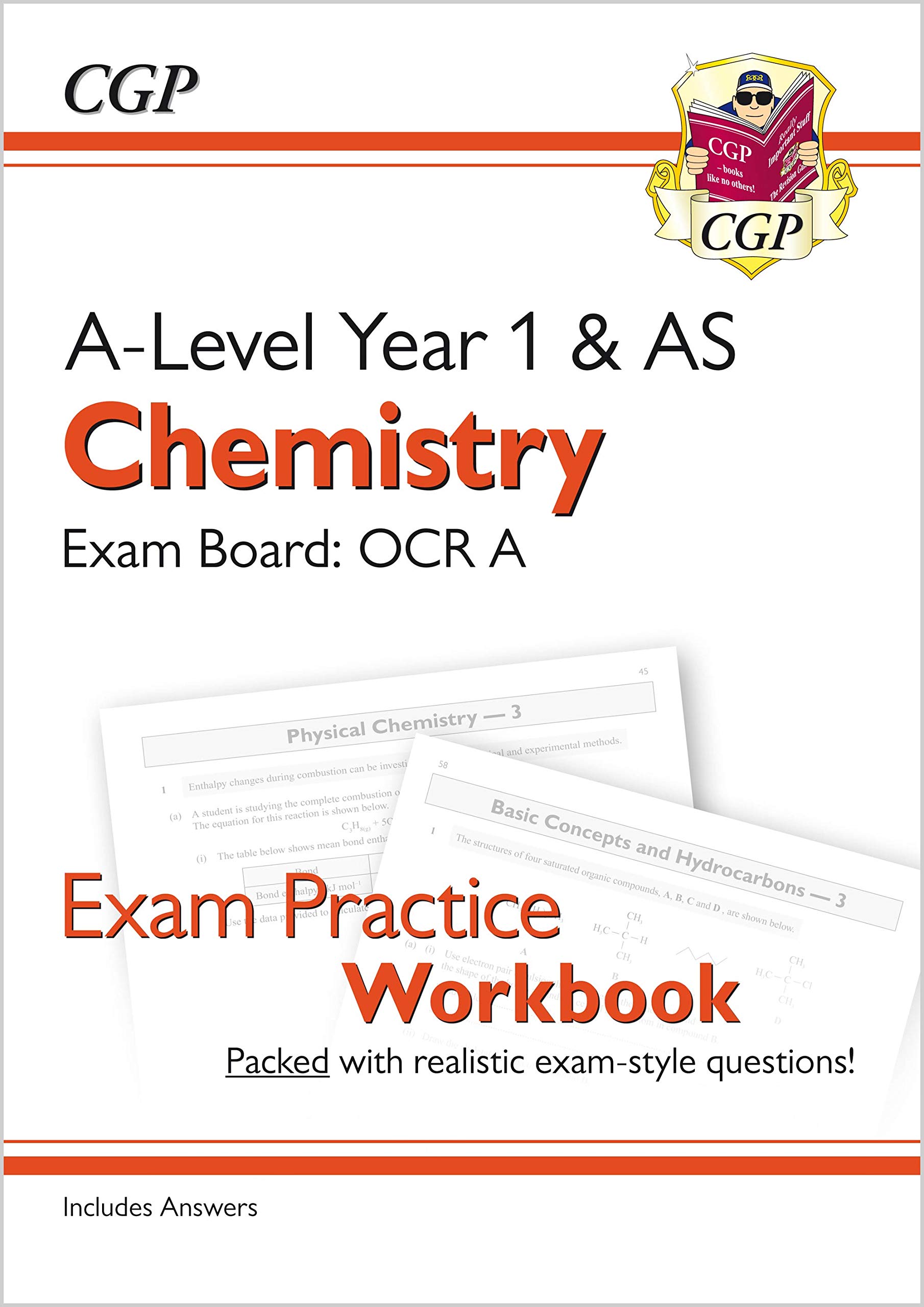 Coordination Group Publications Ltd (CGP) A-Level Chemistry: OCR A Year 1 & AS Exam Practice Workbook - includes Answers