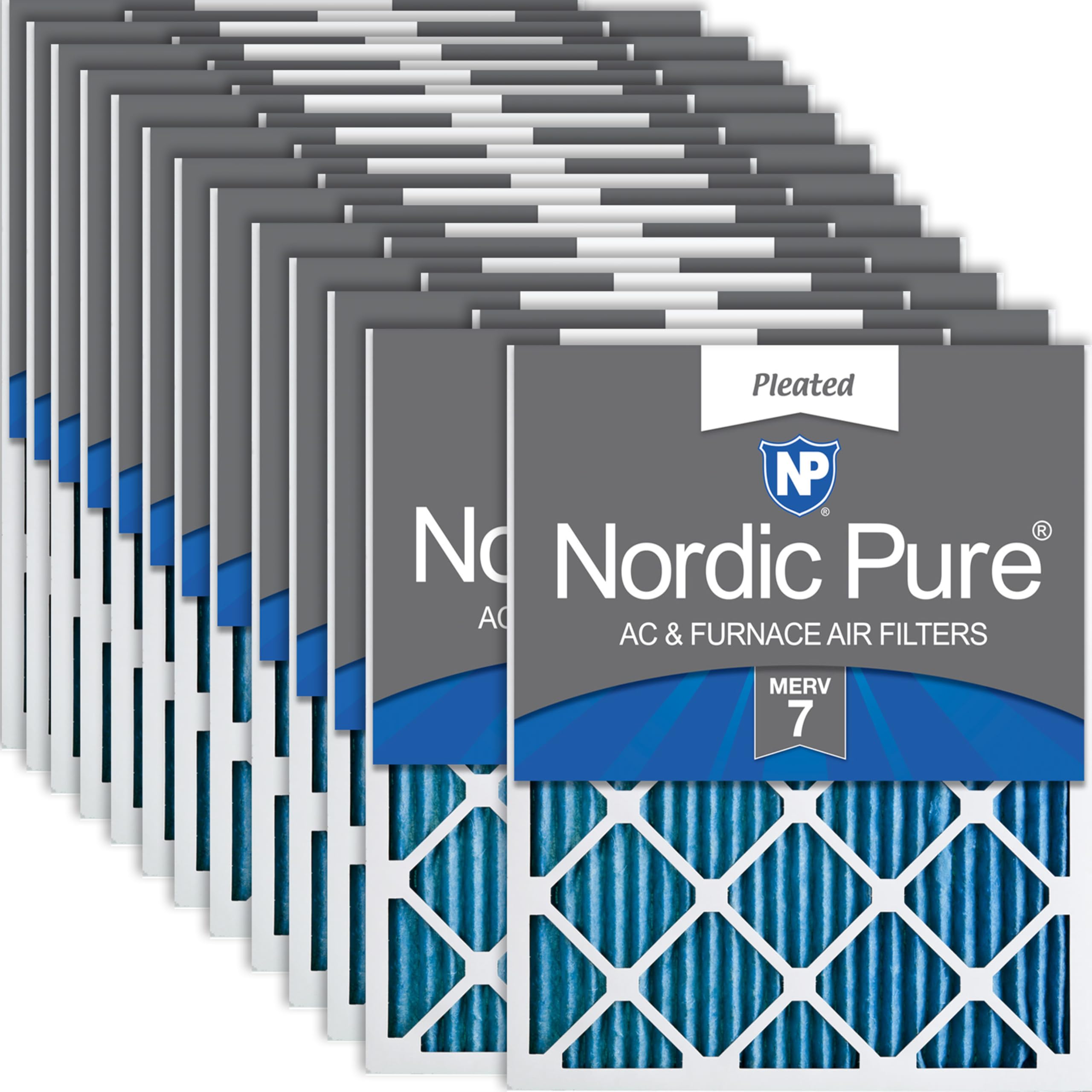 Nordic Pure 10x20x1 Pleated MERV 7 Air Filters 24 Pack
