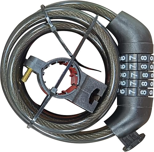 Hurtle Bloqueo de cable de combinación de 5 dígitos permite más de 10, 000 posibilidades de combinación, hebilla con almohadilla de goma