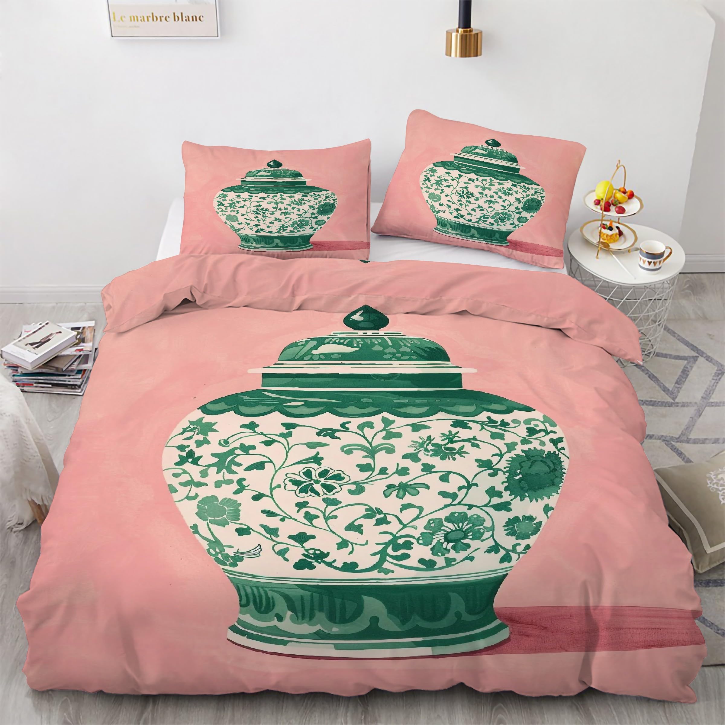 Ensemble de literie 90x190 en microfibre douce parure anti-plis couleur vert