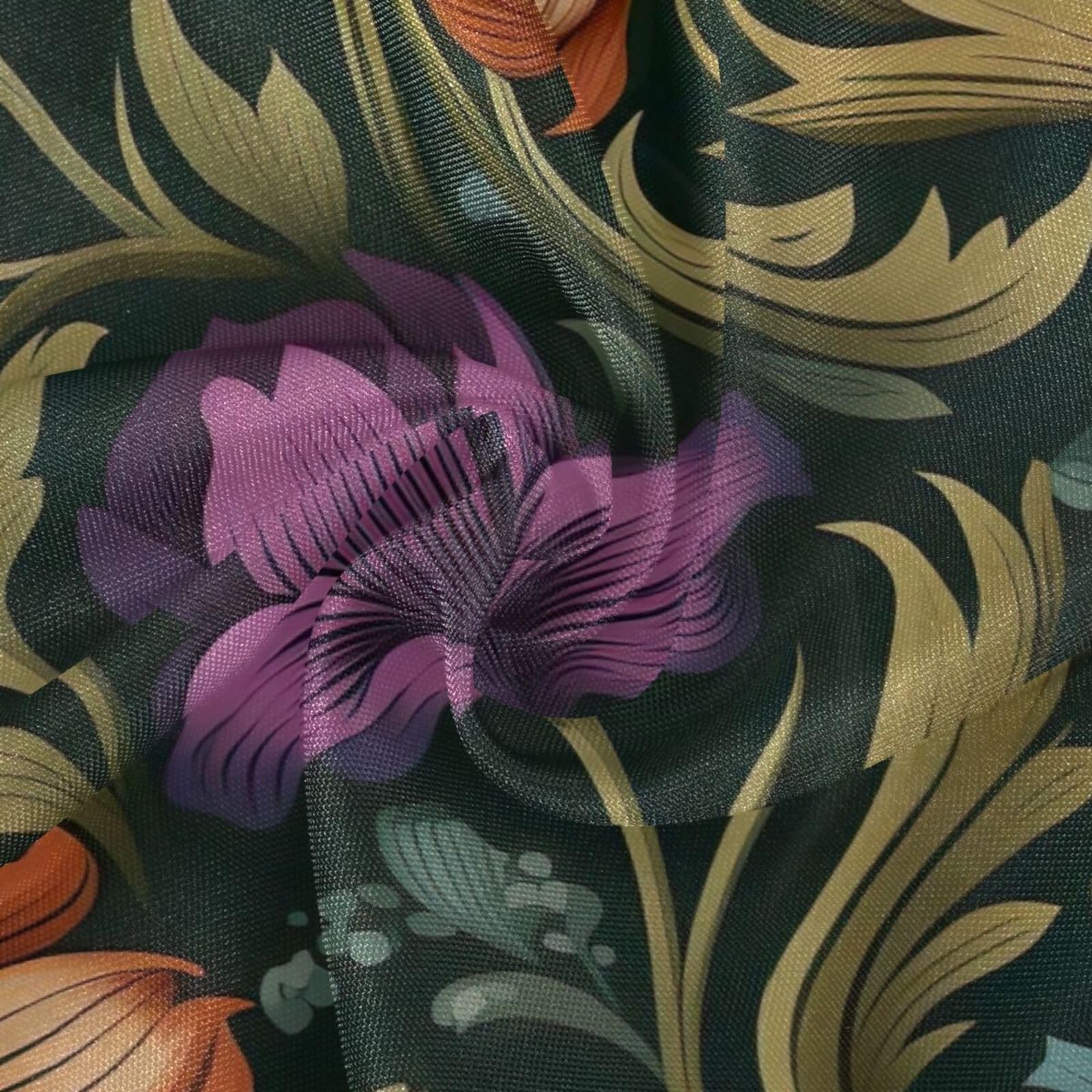 Wajiw 60 Inch Indoor Outdoor Round Tablecloth with Umbrella Hole and Zipper Waterproof Patio Table Cover for Camping Dining Room Party Outdoor Picnic,Floral