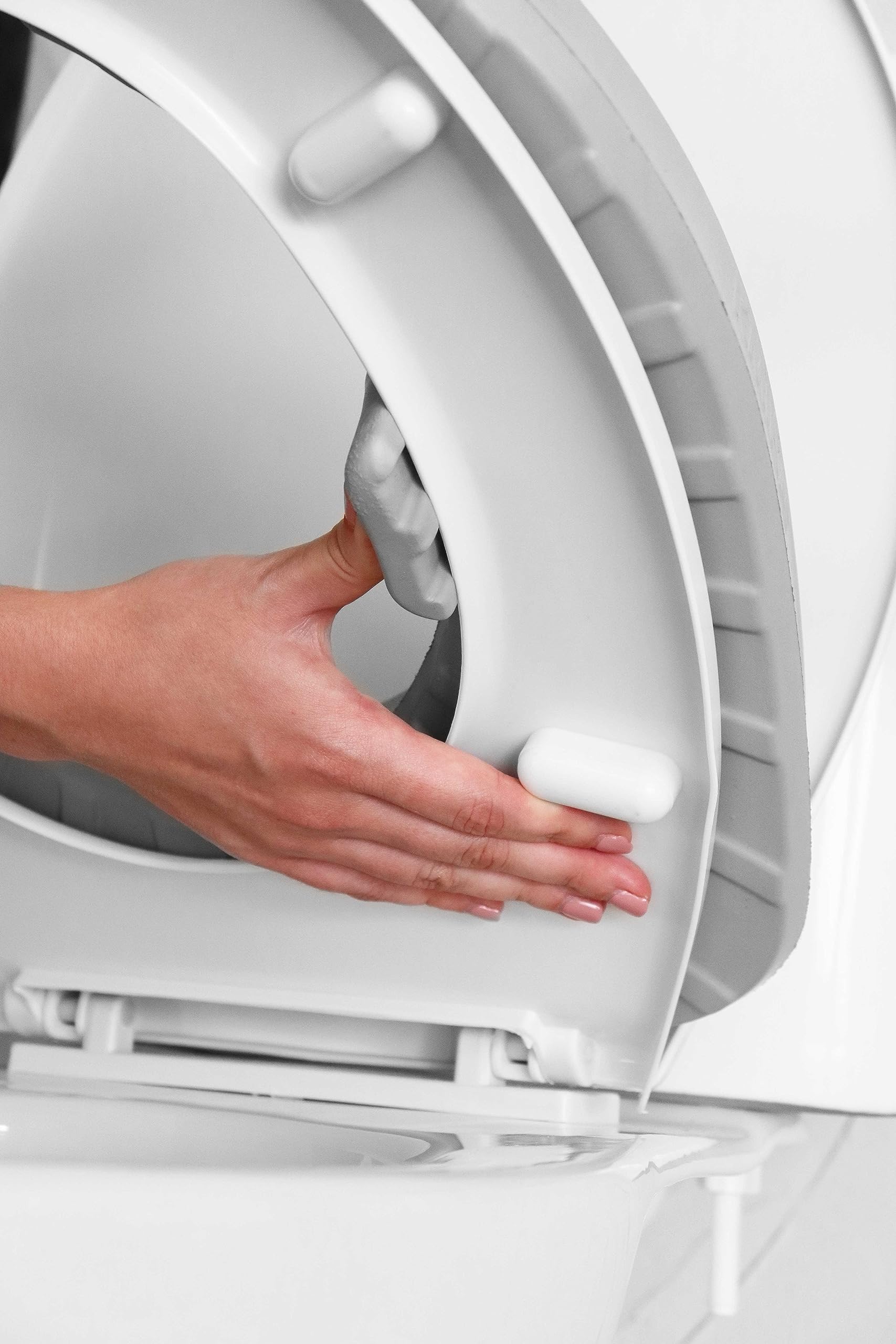 KMINA Rehausseur Toilette Adulte (5 cm Hauteur), Coussin Siège WC Étanche Rembourré pour Personne Âgée ou Handicapé, Brevetée - Fabriqué en Europe