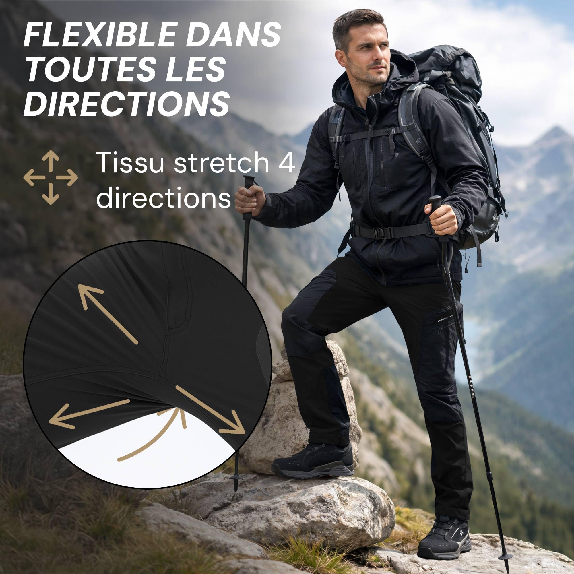 PUMA Pantalon d'extérieur Workwear Pro-One - Robuste, respirant et durable - Pantalon parfait pour la randonnée, l'alpinisme, le bushcraft et les travaux extérieurs