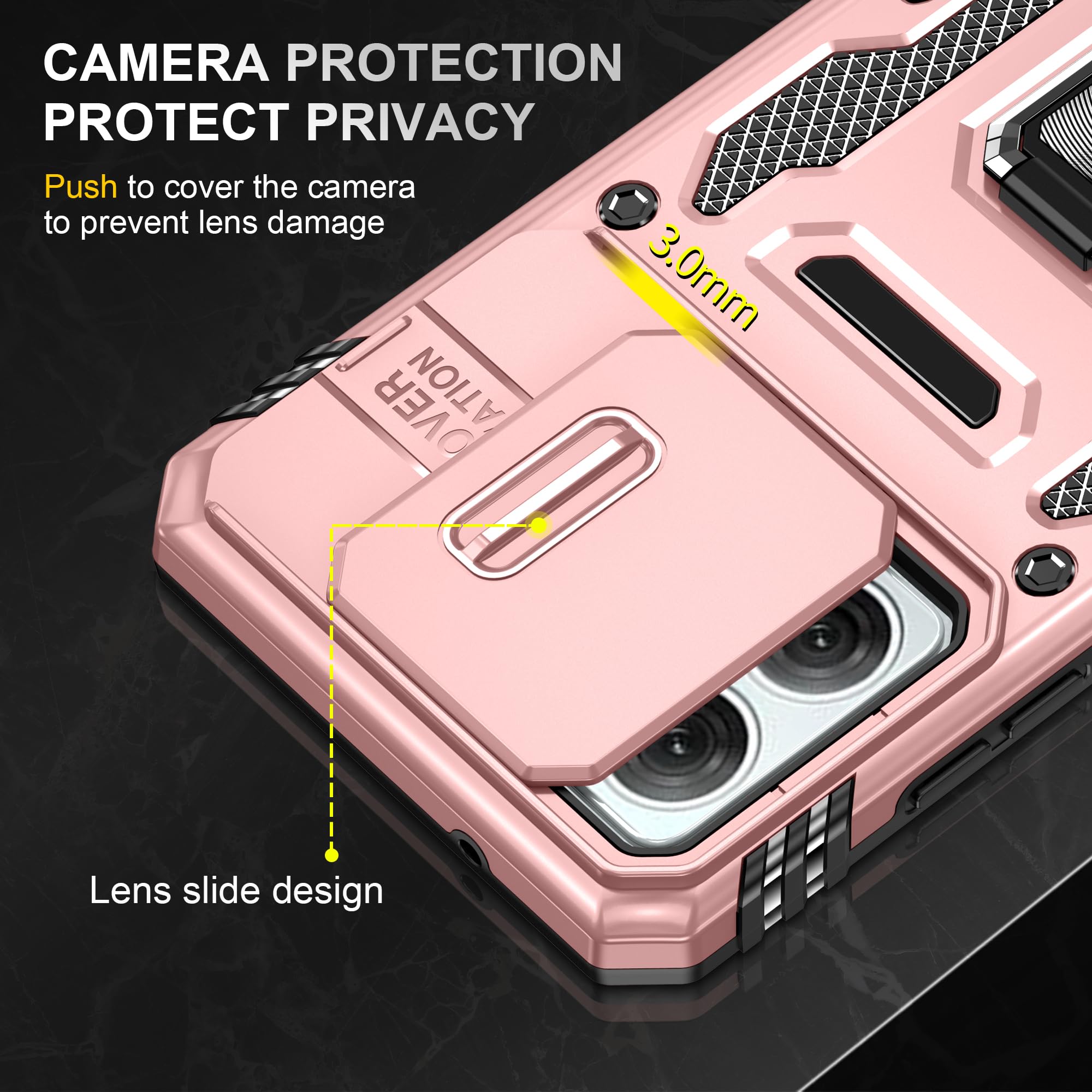 Anoowkoa Custodia Per Moto G84, Cover Trasparente TPU E PC Ultrasottile, Antiurto Con Airbag Angolari, Anti-Giallo - 2