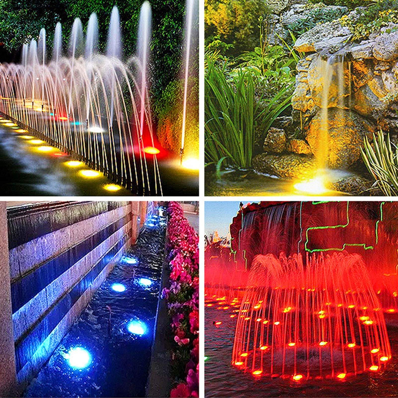 Luce Spot per Piscina a LED Impermeabile per Acquario subacqueo 6W RGB IP68, Luce Colorata per paesaggi 24v
