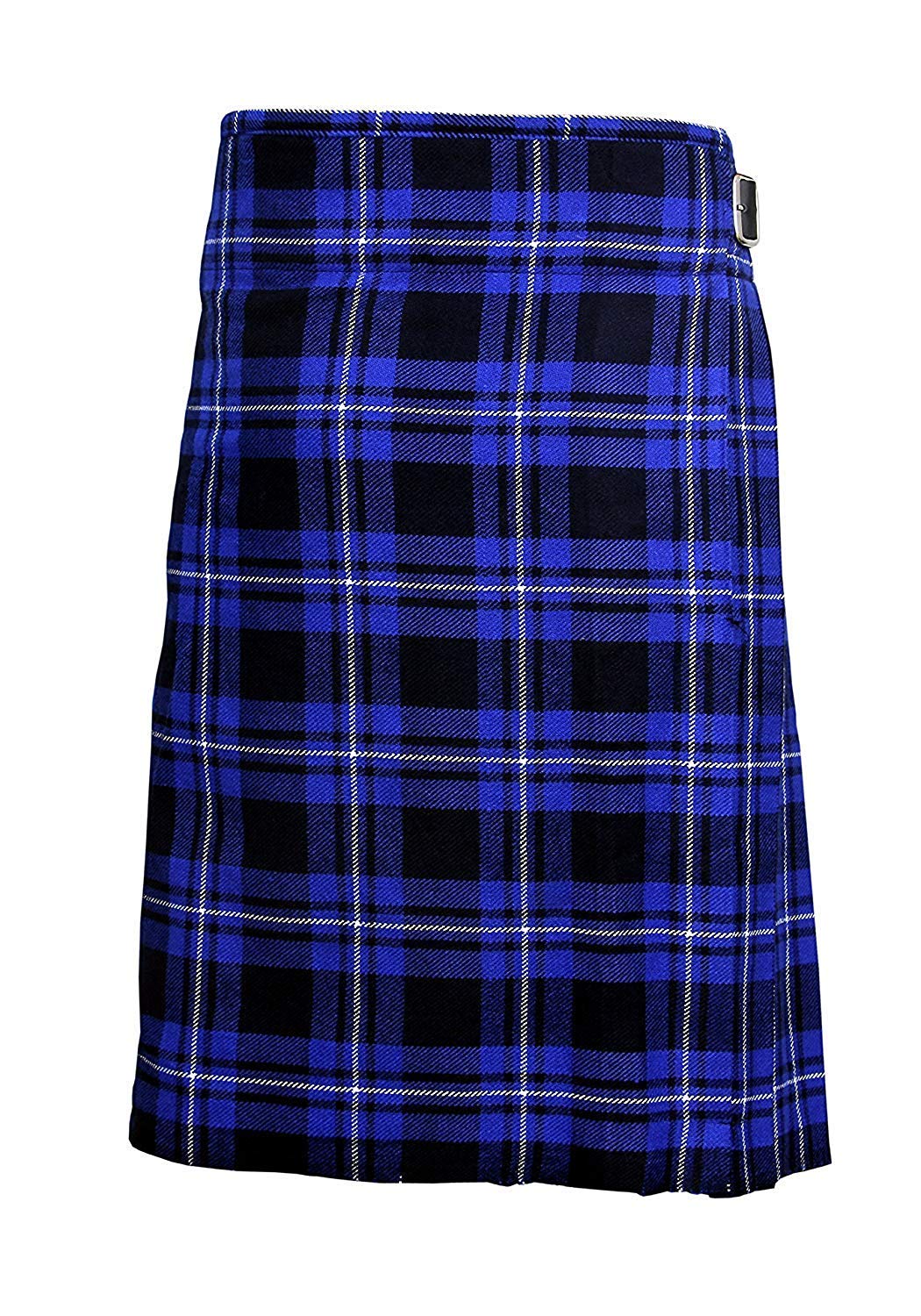 Shyne Kilts U.k Men's Blue Tartan 5 Yard Scottish Kilts Tartan Kilt 13Oz Highland Casual Kilt (32")