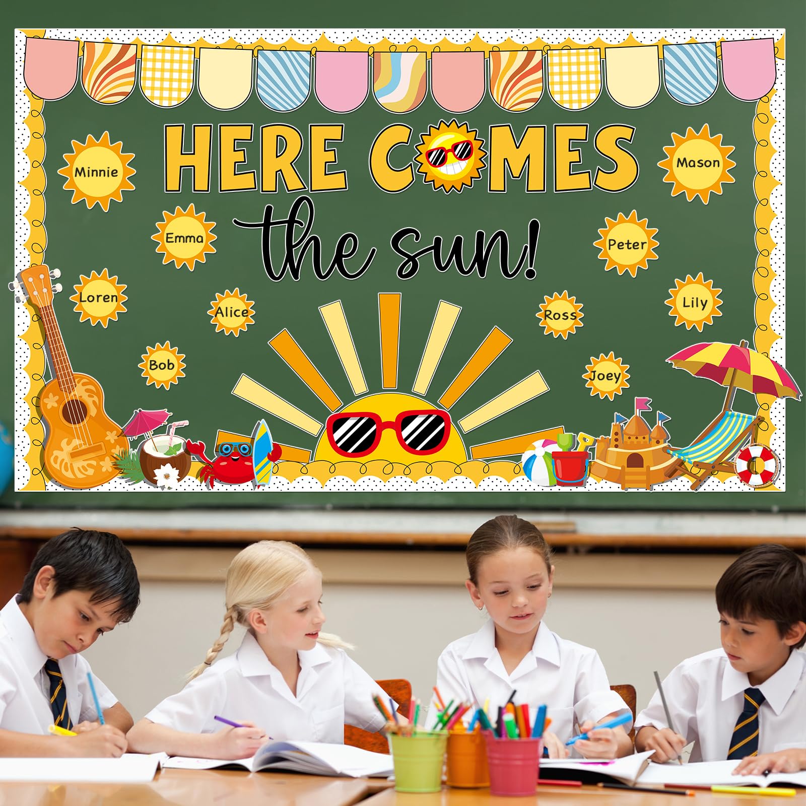 Snapklik.com : Summer Shine Bright Sun Bulletin Board Set Here Comes ...
