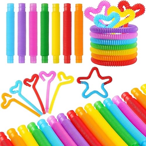 Vanblue Paquete de 56 tubos para reventar burbujas, regalos de fiesta para niños de 8 a 12 4 a 8 juguetes sensoriales para ansiedad, bolsa de