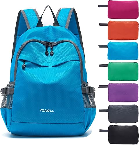 YZAOLL Mochila de senderismo ligera y plegable de 20 litros, mochila de senderismo pequeña para mujeres y hombres, viajes, camping, vacaciones,