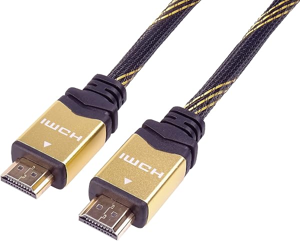 PremiumCord Câble HDMI Haut Débit 4K M/M, 10,2 Gbit/s Avec Ethernet, Compatible Vidéo 4K@30 Hz, Full HD 1080p, Deep Color, 3D, ARC, HDR, Dolby TrueHD, Connecteurs Plaqués Or, Noir, 1 m - 3