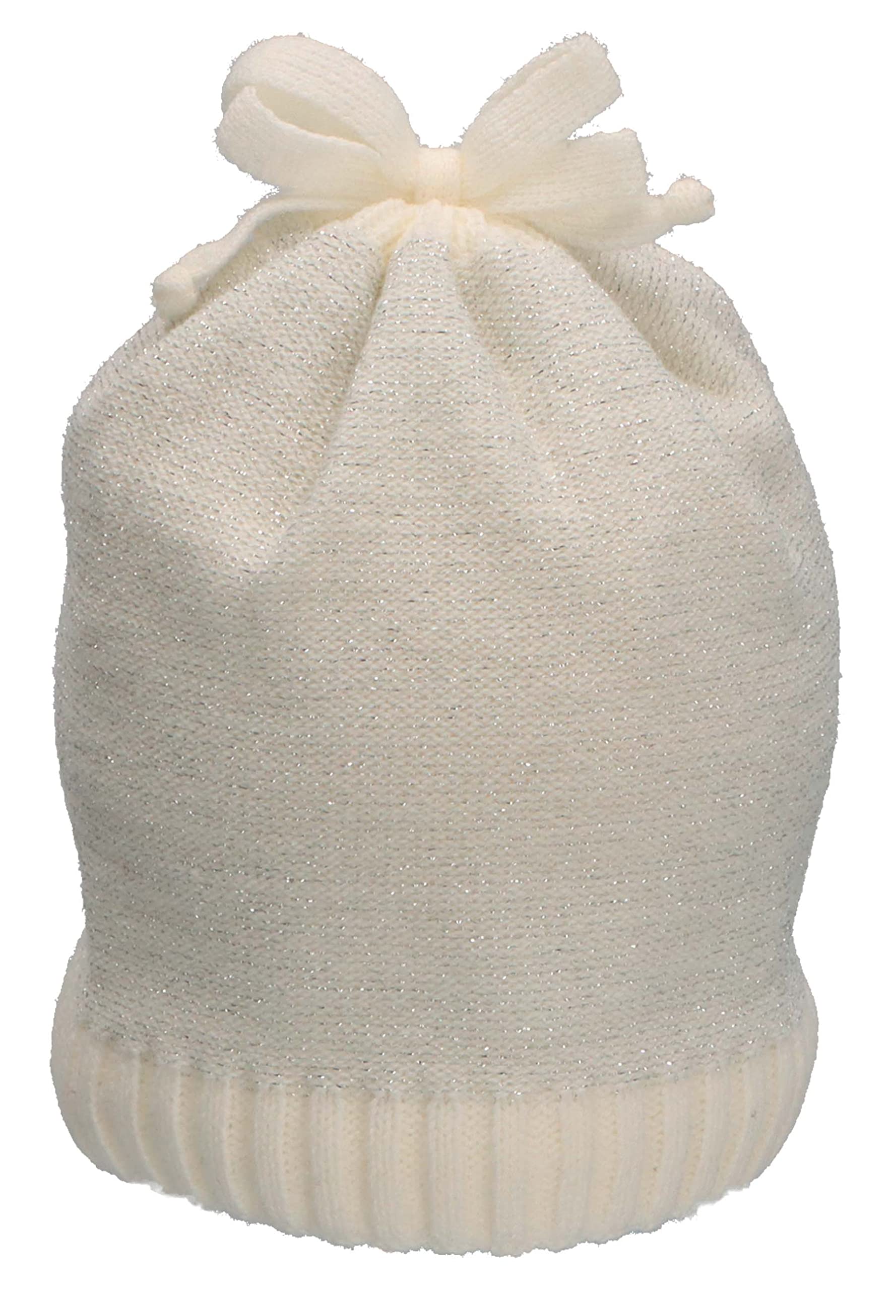 Strickmütze Mädchen beige mit Glitzereffekt,…