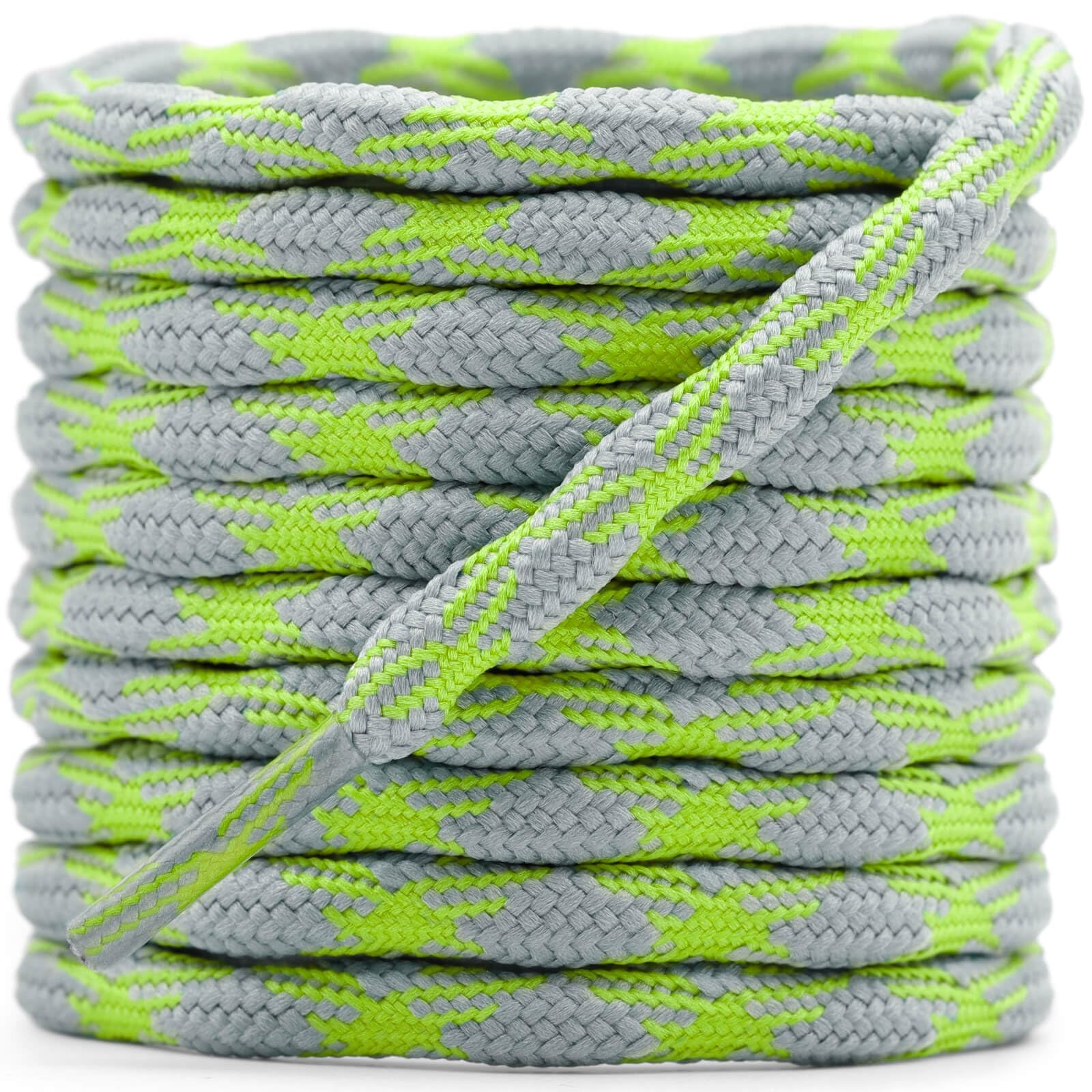 DELELE 2 pares de zapatos redondos con forma de onda no deslizante, resistentes y duraderos, para exteriores, cordones para zapatos de senderismo
