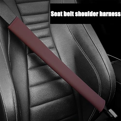 Miniatura 3 de zipelo Funda para cinturón de seguridad para automóvil, paquete de 2 almohadillas extralargas para cinturón de seguridad para adultos y niños,