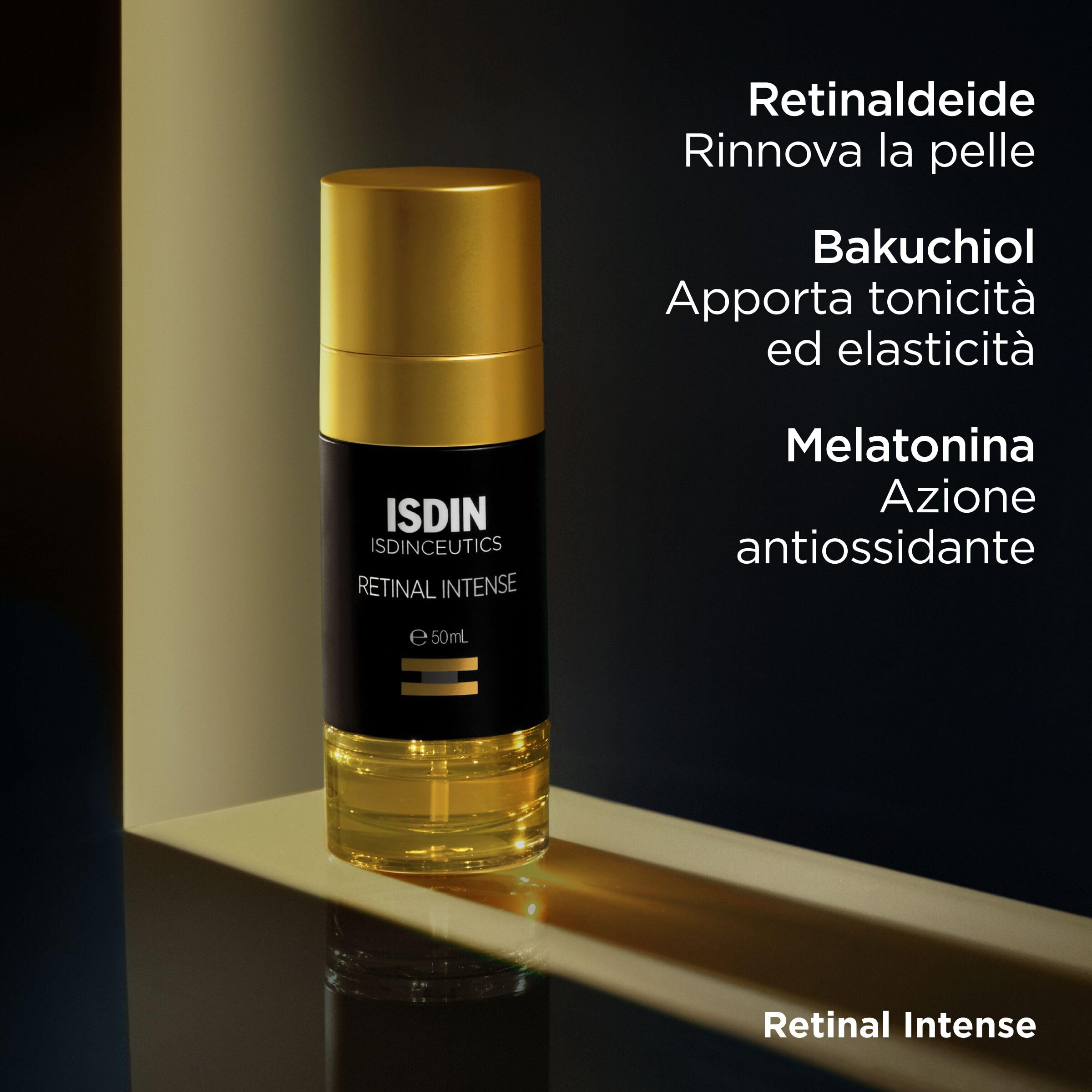 ISDIN Isdinceutics Retinal Intense (50 ml) | Siero Bifasico Notte al Retinal | Riduce Visibilmente Rughe e Linee d'Espressione | Ideale per Pelli Mature