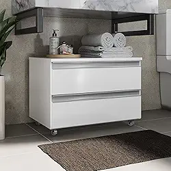 Gabinete Joia 60cm 02 Gavetas Branco Inteiro