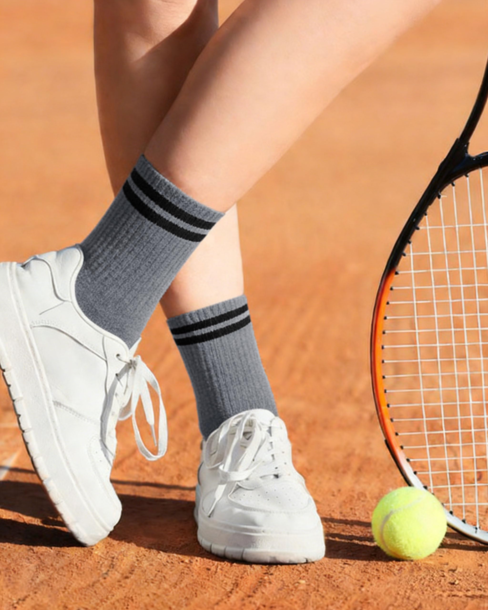 YOUCHAN Skarpety męskie damskie 6 par klasycznych sportowych skarpet tenisowych do pracy i codziennego użytku