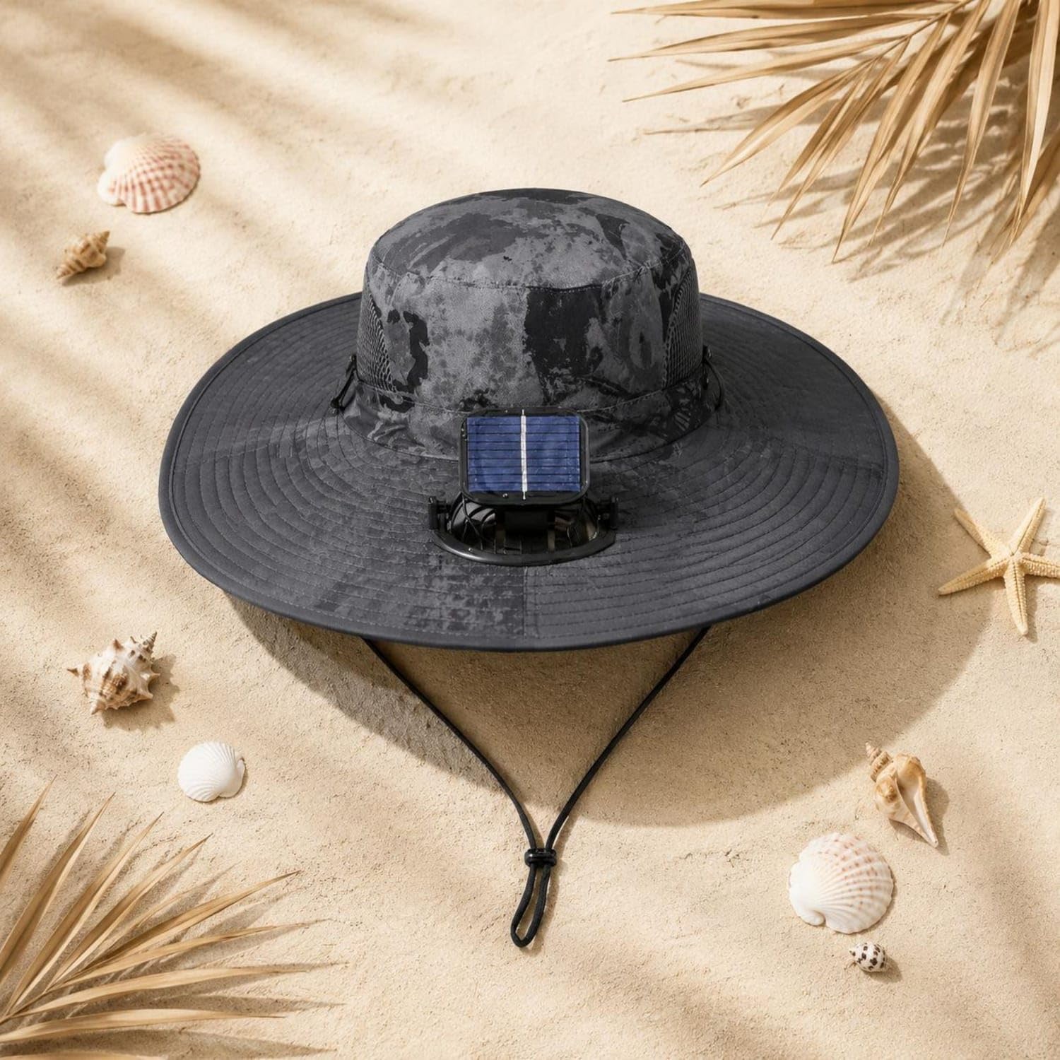 Solar Fan Hat USB Charging Solar Cooling Hat Breathable Mesh Cooling Cap for Men, Hiking, Fishing, Camping, Camouflage 5-image-13