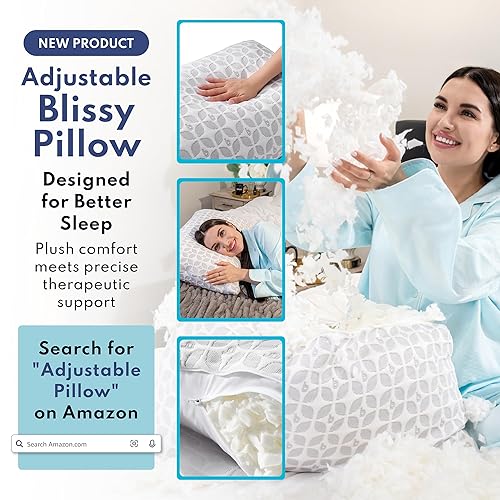 Blissy Silk Pillowcase - 100% Pure Mulberry Silk - 22 Momme 6A High-Grade Fibers - Silk Pillow Cover for Hair & Skin - Regular, Queen & King (Blissy White, Queen) 2