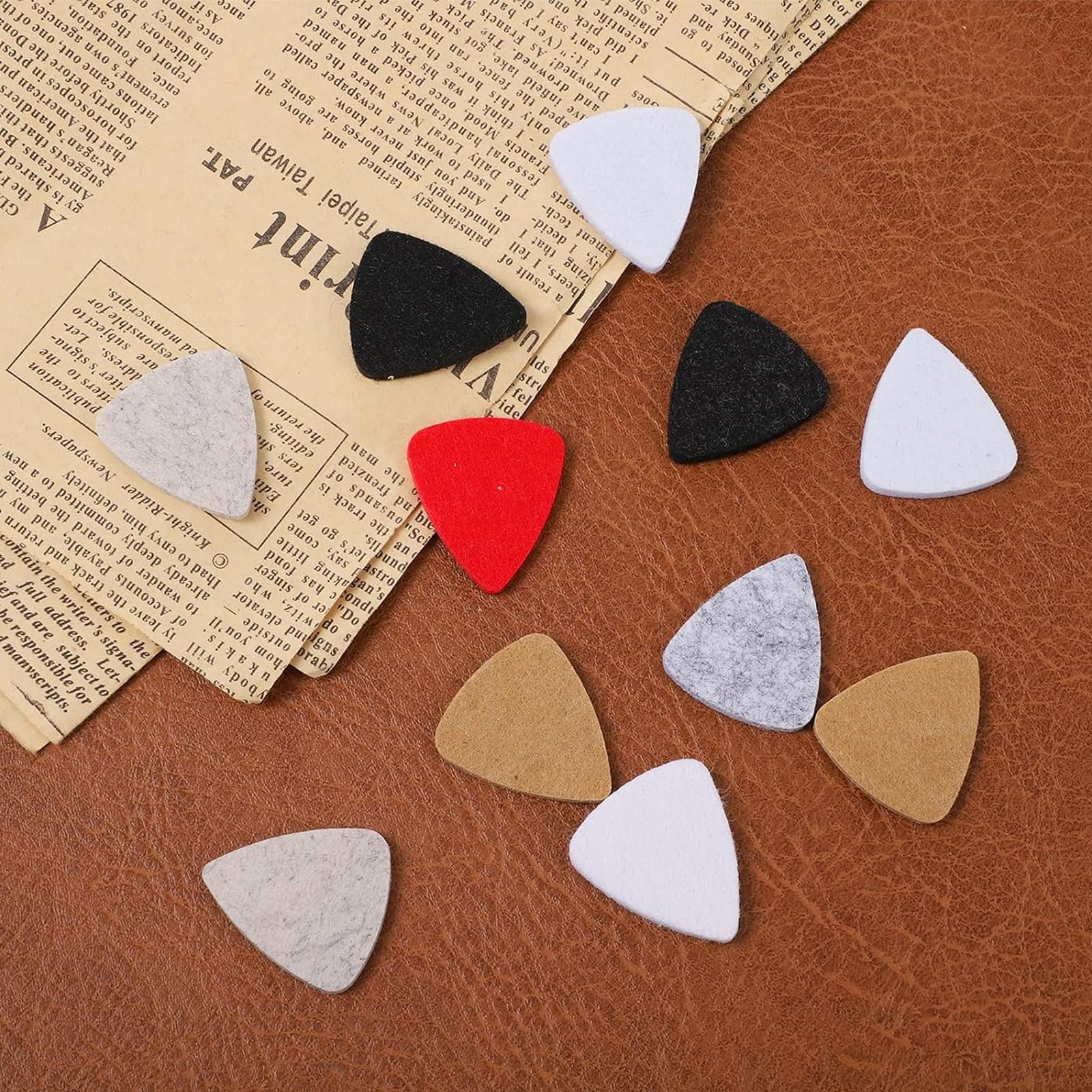 Genérico 10 piezas de púas de pulgar para guitarra de fieltro profesional