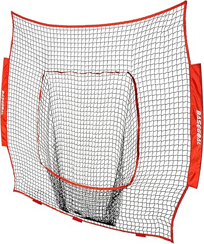 BaseGoal Red de repuesto de béisbol y sóftbol de 7 x 7 pies (solo red), resistente sin nudos para práctica de lanzamiento y lanzamiento de béisbol