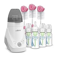 Vista 1 de Dr. Brown’s Deluxe Baby Bottle Warmer and Sterilizer For Bottles and Baby Food Jars with Anti-Colic Options+ Baby Bottles 4 oz Level 1 Slow Flow