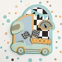 Pinfliers Car Theme Decoration for Birthday, Race, Two Fast/1 Paper Happy Bday Cake Topper/2nd, 3rd, 4th, 5th, 6th, 10th Burthday Table Décor Items for Boys, Kids, Girls, Baby/Multicolor gallery image