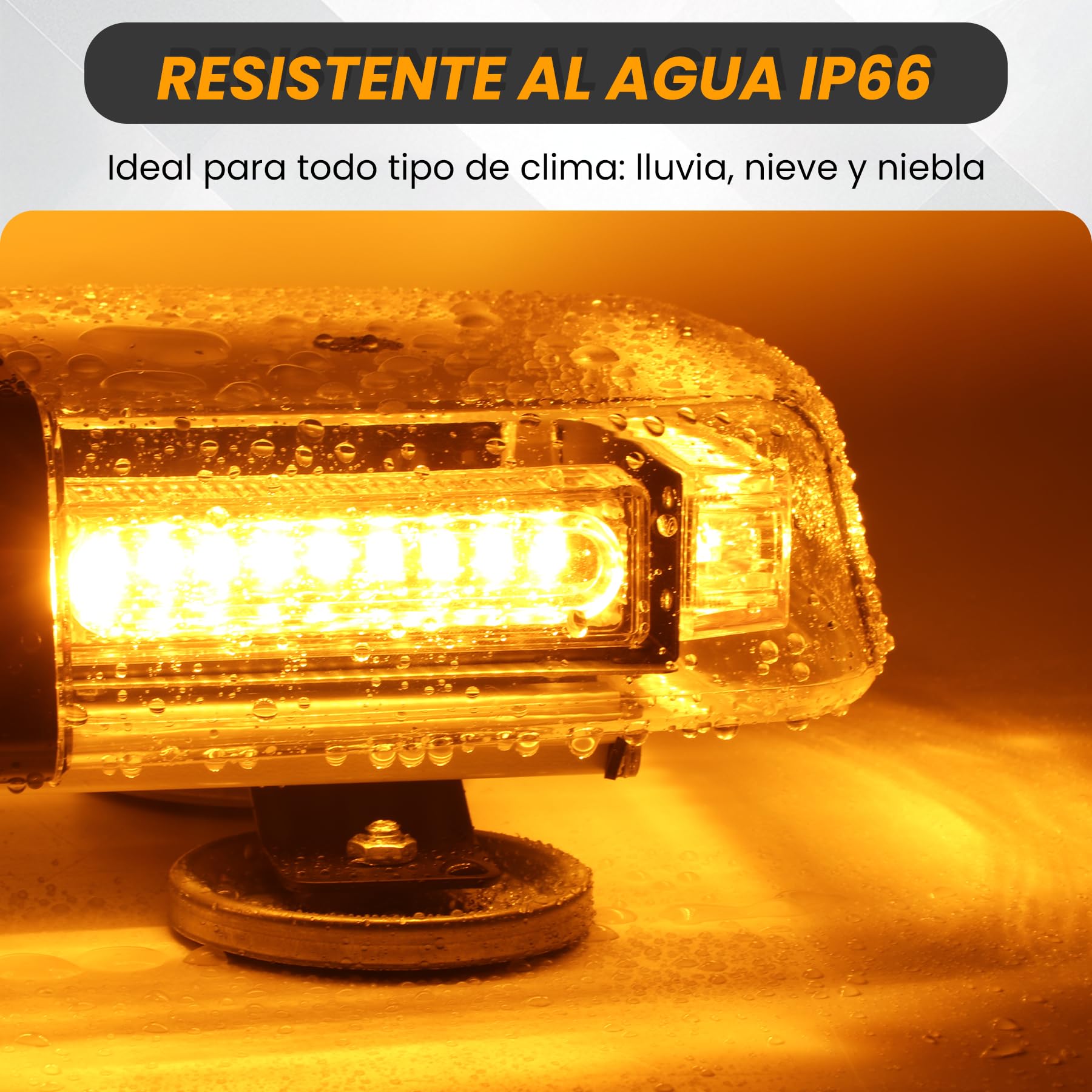 Luces Estroboscópicas De Emergencia para Coche 54 LED Magnéticas 12-24V 7 Modos Doble Control IP65 Luz De Advertencia Universal para Camión SUV Vehículos