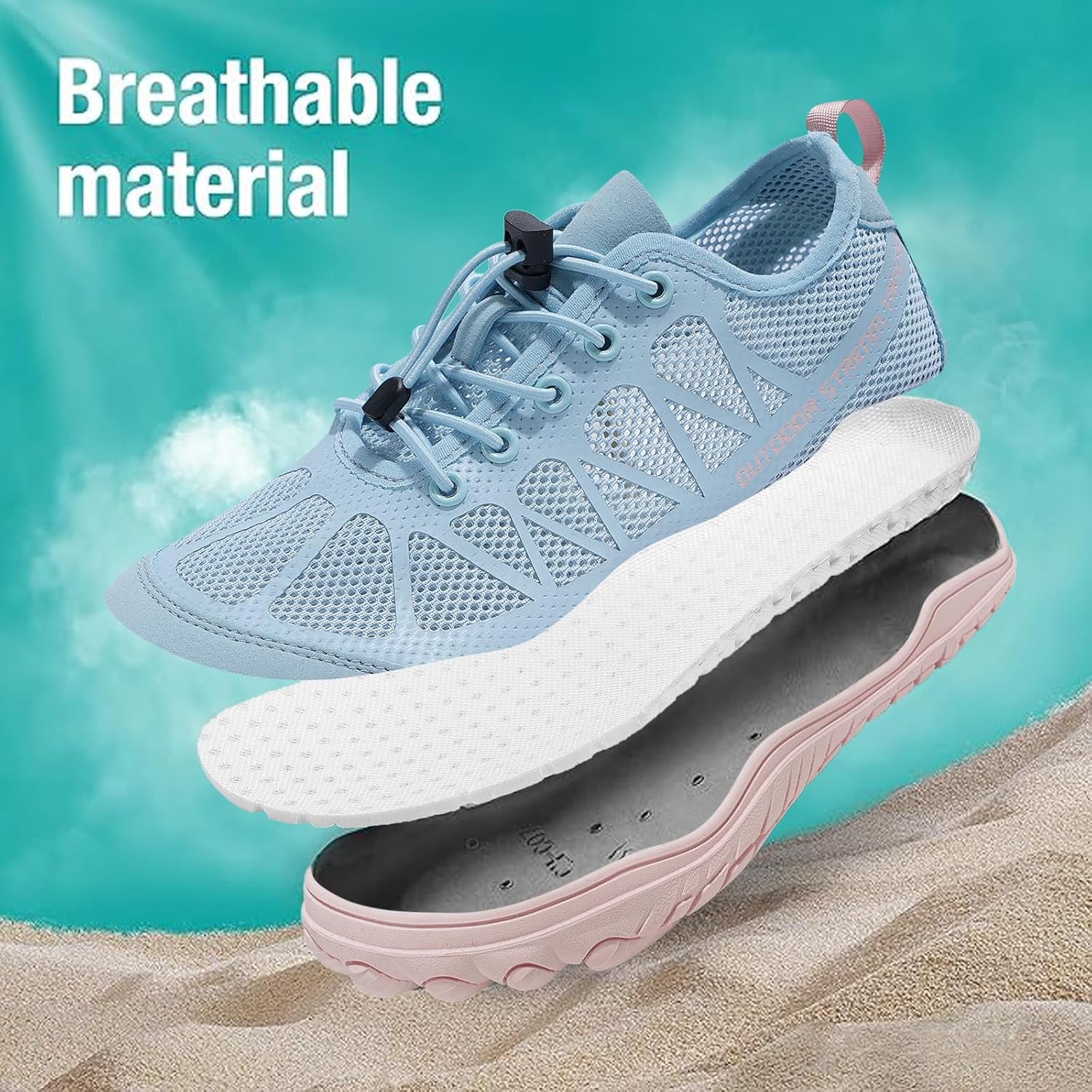 Women's Water Shoes Lightweight Aqua Shoes for Beach Swim Pool Kayaking