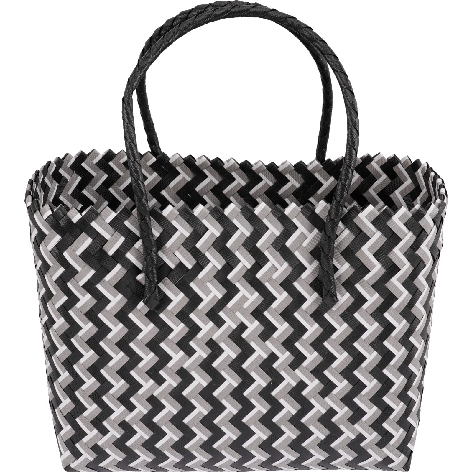 Zerodeko Pantry Storage Baskets Woven Beach Bag Wicker Basket Bag Large-Capacity Rattan Shower Handbag Shopping Storage Basket Summer Market Tote Purse Shoulder Bag Wicker Storage Baskets