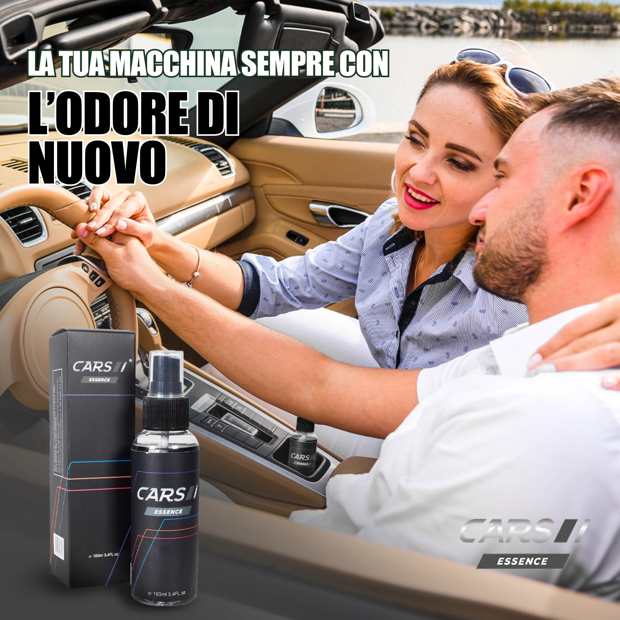 Deodorante per auto odore di nuovo 500 ml | Profumo per veicoli | La tua auto con odore di nuovo come il primo giorno | Deodorante per auto che neutralizza ed elimina gli odori