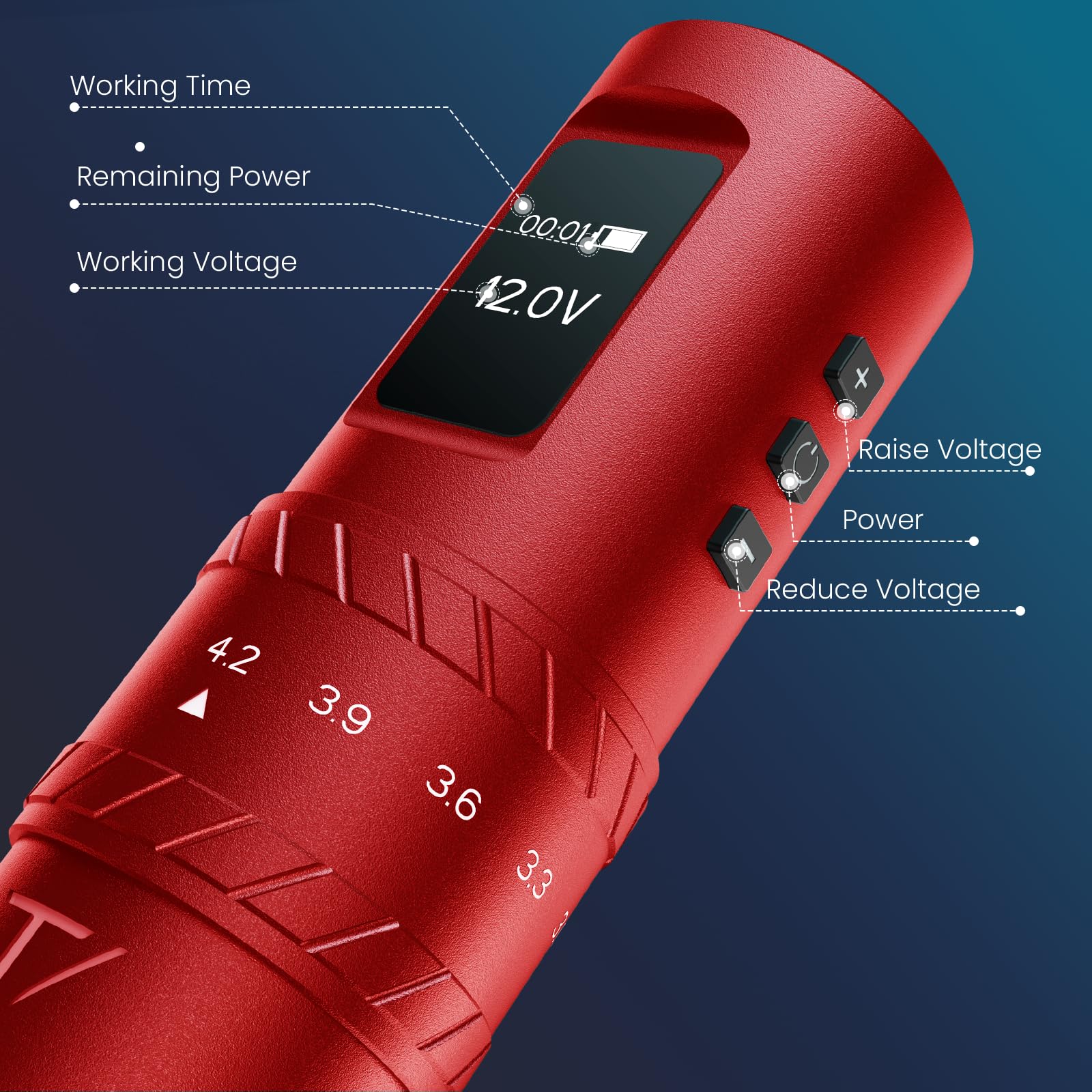 Amazon | TATVIDA タトゥーガン ワイヤレスタトゥー マシン 2400mAh