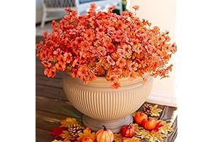 Outside Artificial Mums Flowers Fall Decor | UV-Resistant, Fade-Proof Faux Autumn Mums...