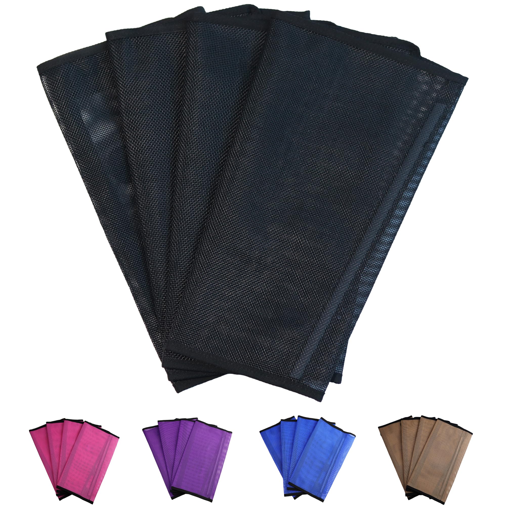 KZWT Horse Fly Boots, Superior Ventilate Mesh with Strong Fasteners Equine Fly Boots, Long-Lasting for Daliy Wear, Flexible to Fit Most Horse Legs,