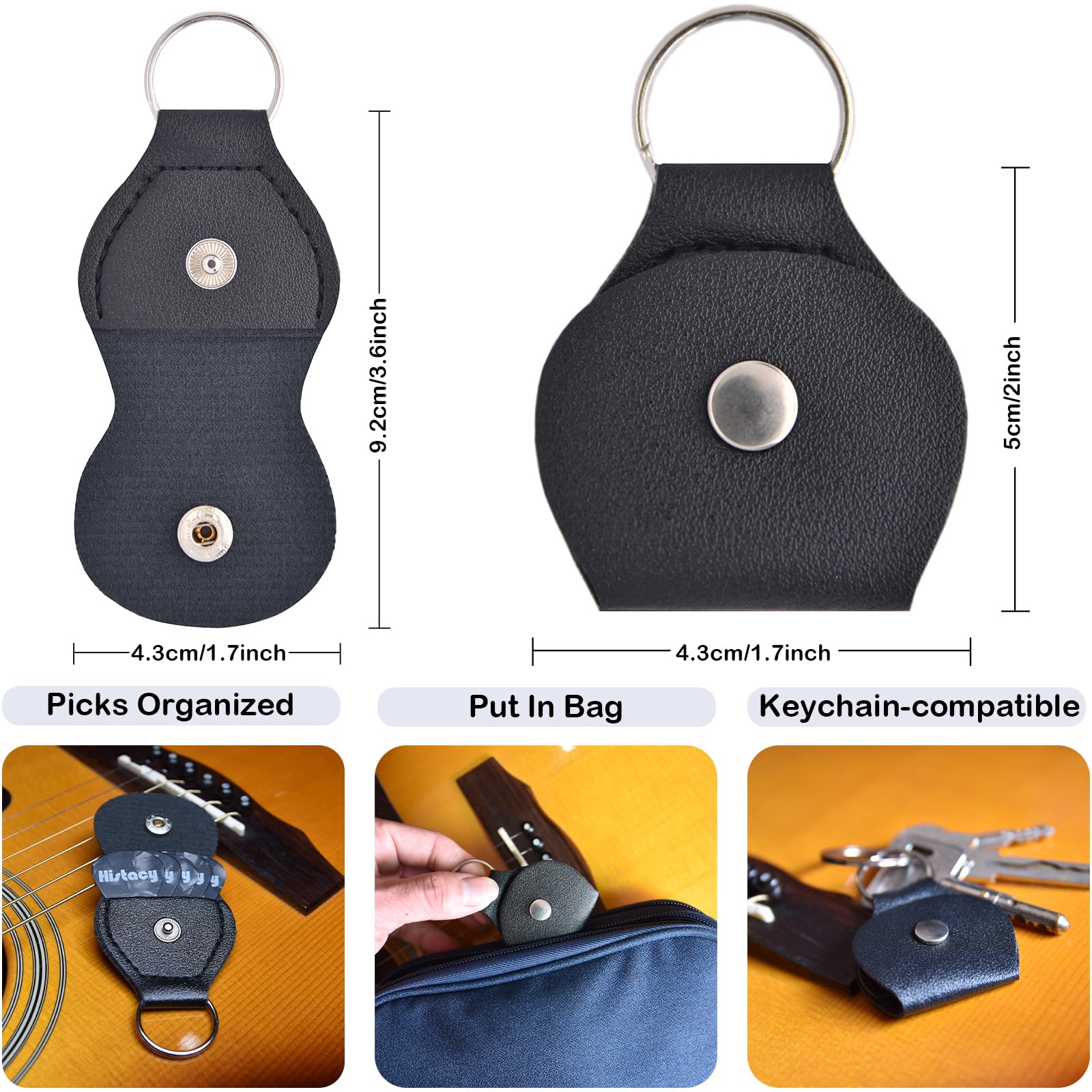 Kit de accesorios para guitarra, color negro