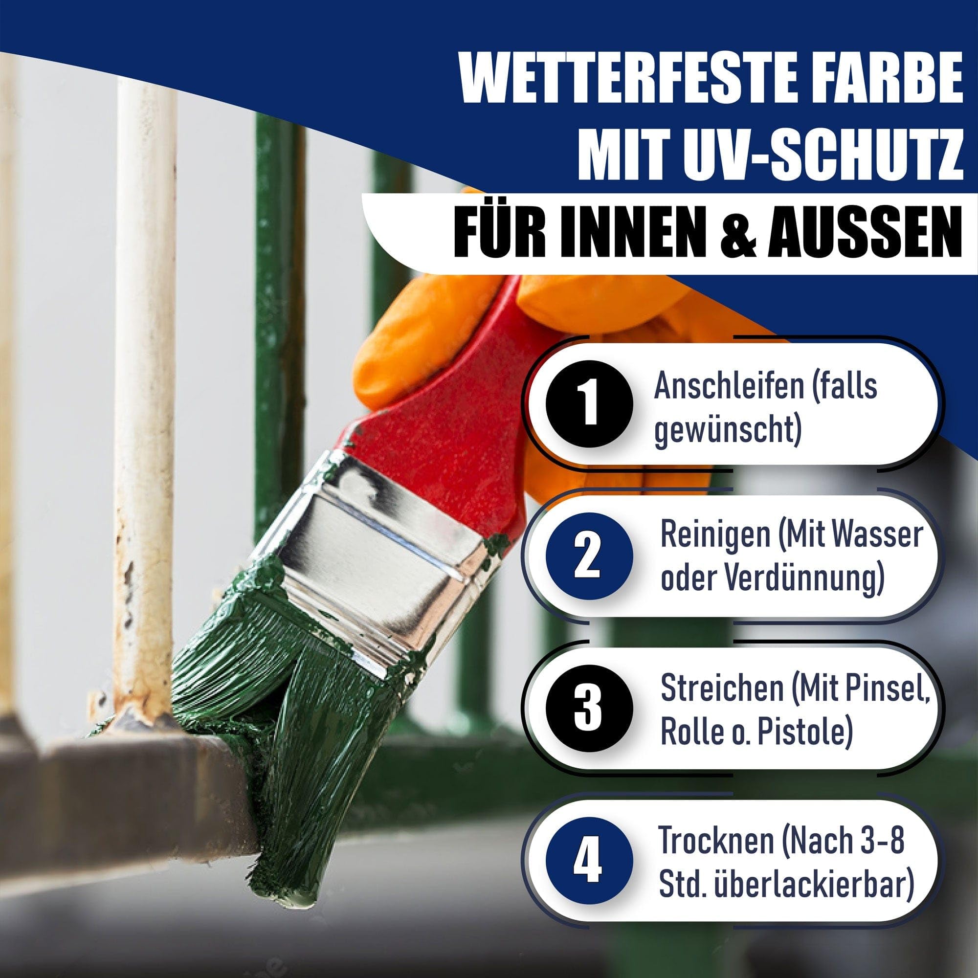 Metallschutzlack 3in1 SEIDENMATT Sonnengelb RAL 1037 Gelb Metallschutzfarbe 3-in-1 Grundierung, Rostschutz und Deckanstrich in Einem Metalllack Metallfarbe // Hamburger Lack-Profi (5 L)