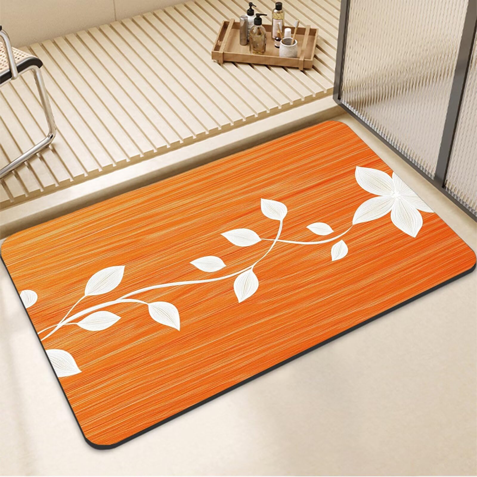 Tappetino da Bagno Antiscivolo Tappeto Bagno Super Assorbente Tappeto Cucina ad Asciugatura Rapida Facile da Pulire Tappetino Doccia Tappeti Cucina per Zerbino Ingresso Interno Giallo 140x200cm 7-1433