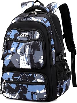 VIDOCSCLA Boys Backpack for School Graffiti PrimaryMiddle/High School Backpack Teens Boys Bookbag