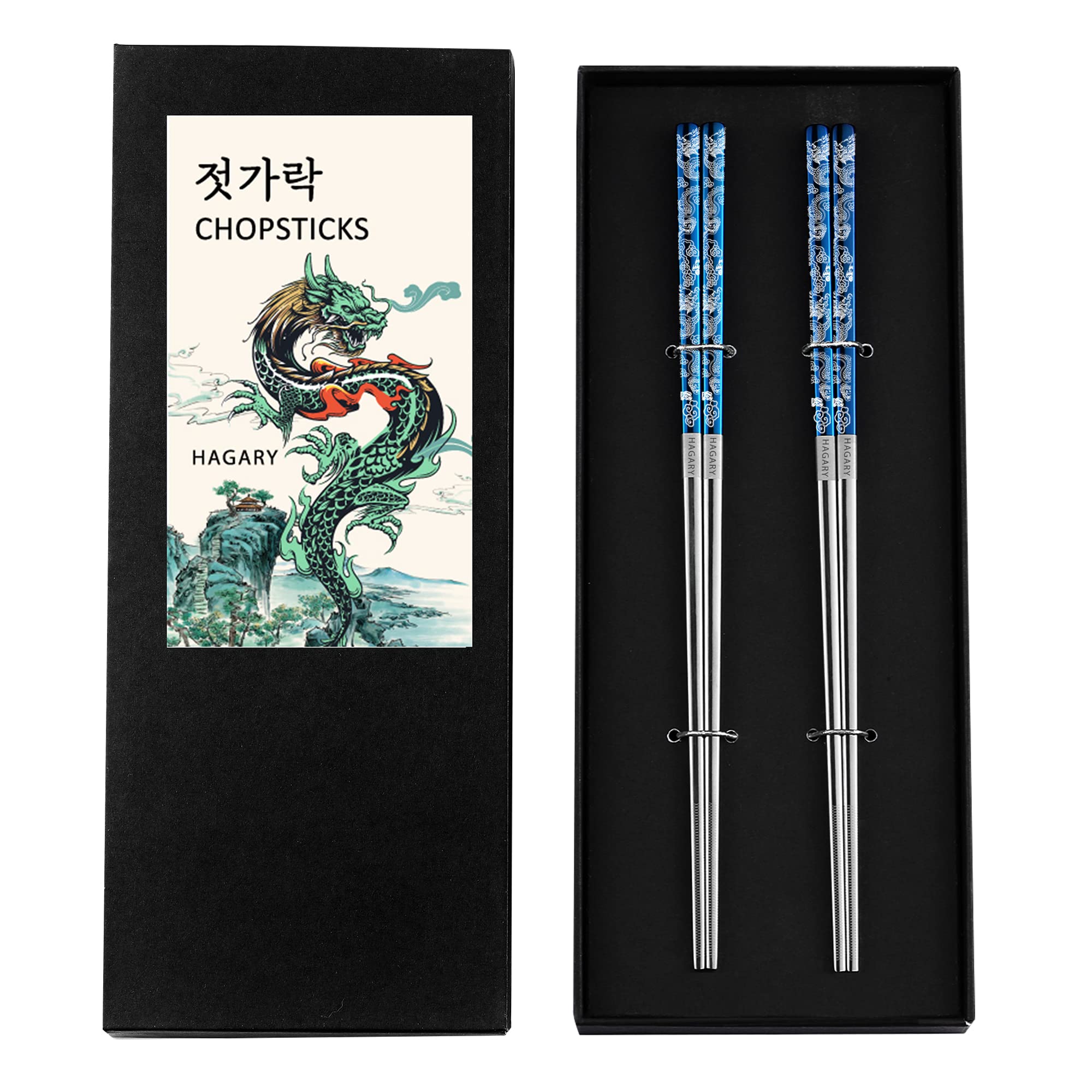 non様へ Amazon.com: Hagary Dragon Chopsticks Metal Reusable Designed In