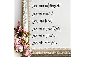 Positive Affirmation Mirror Decals, Self Love Decor, Inspirational Wall Quotes, Motivational Laptop Stickers