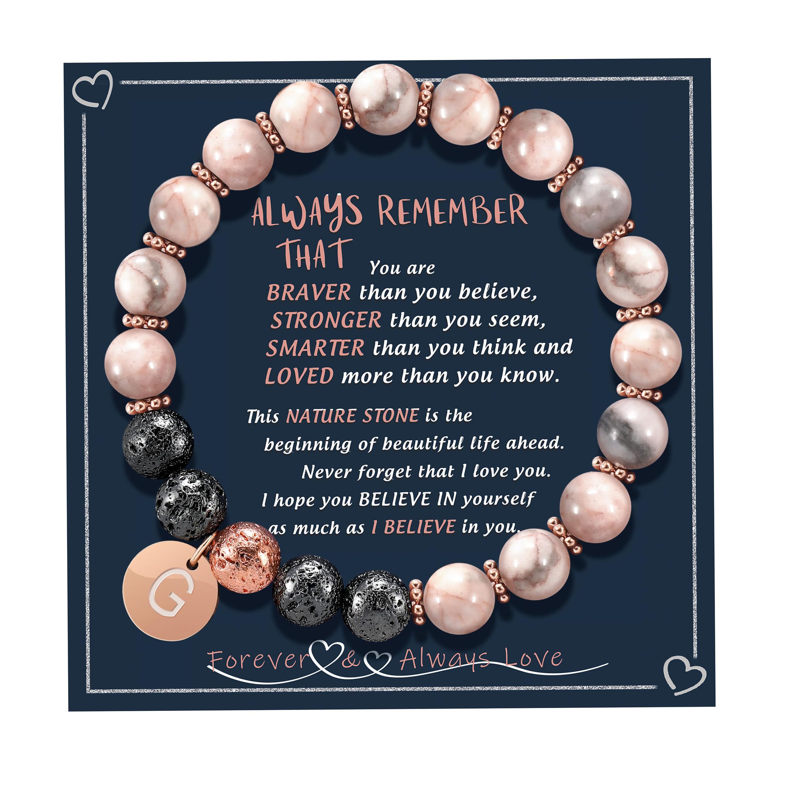 Btysun Initial Bracelets for Women, Graduation Gifts for Daughter Her Teen Girls Gifts Trendy Stuff Stocking Stuffers Letter A-Z Beaded Bracelet Sister Mom Birthday Gift Female Christmas Jewelry