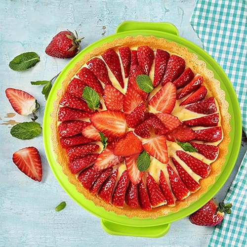 Miniatura 6 de Portabebés portátil de 12 pulgadas con tapa y magdalenas, tarta de galletas, para bodas, fiestas, baby shower, fiestas de Navidad (azul)